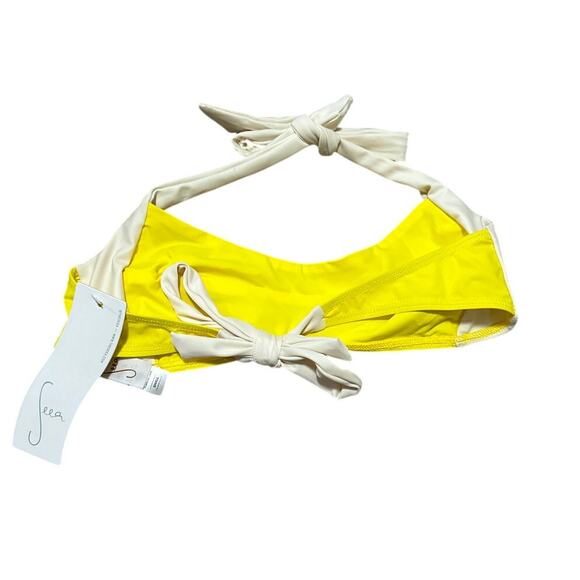 Seea Becca Bikini Top Yellow Size Small New with tags - Picture 2 of 4